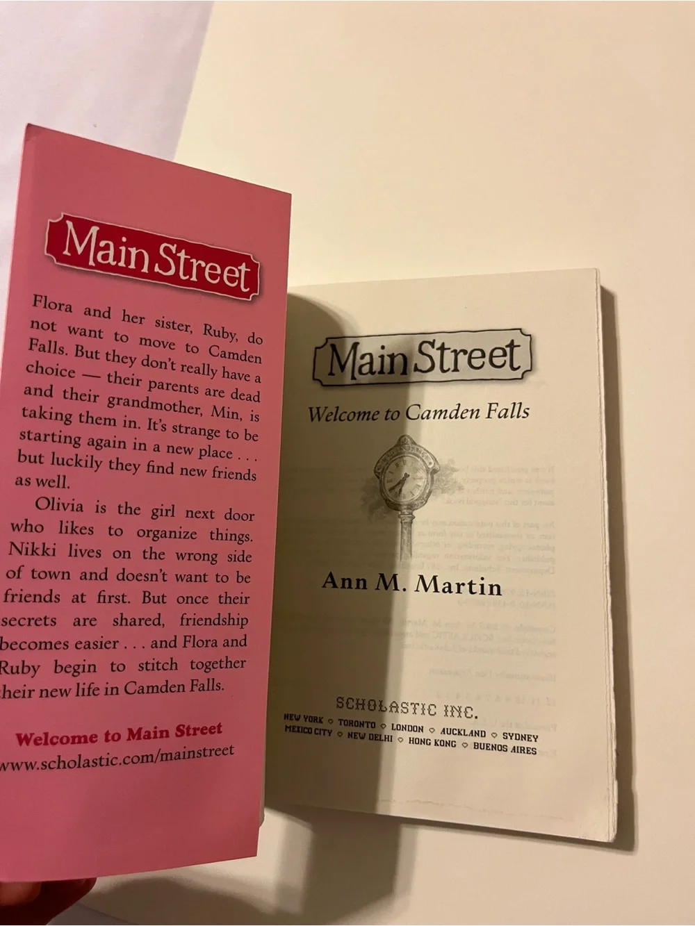 Main Street Welcome to Camden Falls Book Ann M Martin
